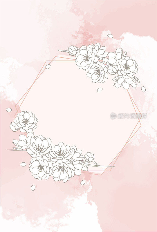 Flowers, floral, frame, simple, watercolor